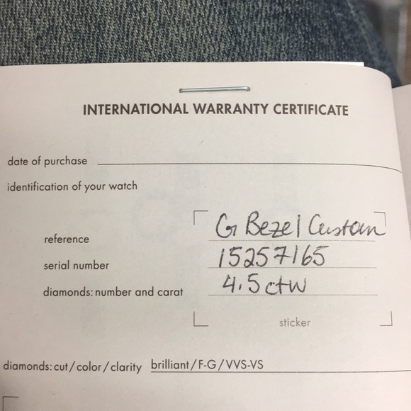 custom GUCCI 4.5 ctw ALL DOCUMENTS ON HAND - Picture 4 of 8